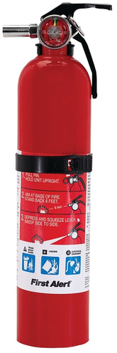 First Alert HOME1 Fire Extinguisher, 2.5 lb, Mono Ammonium Phosphate, 1-A:10-B:C Class